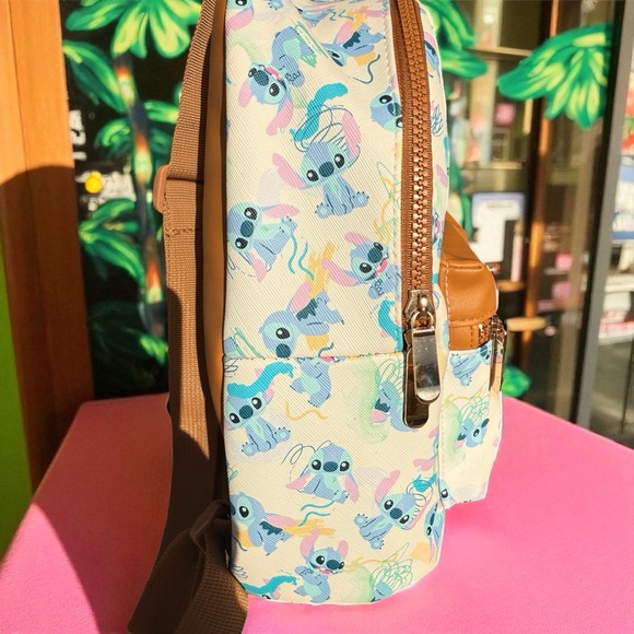 Disney Bioworld Stitch Character Small Blue And White Backpack - Picture 5 of 14